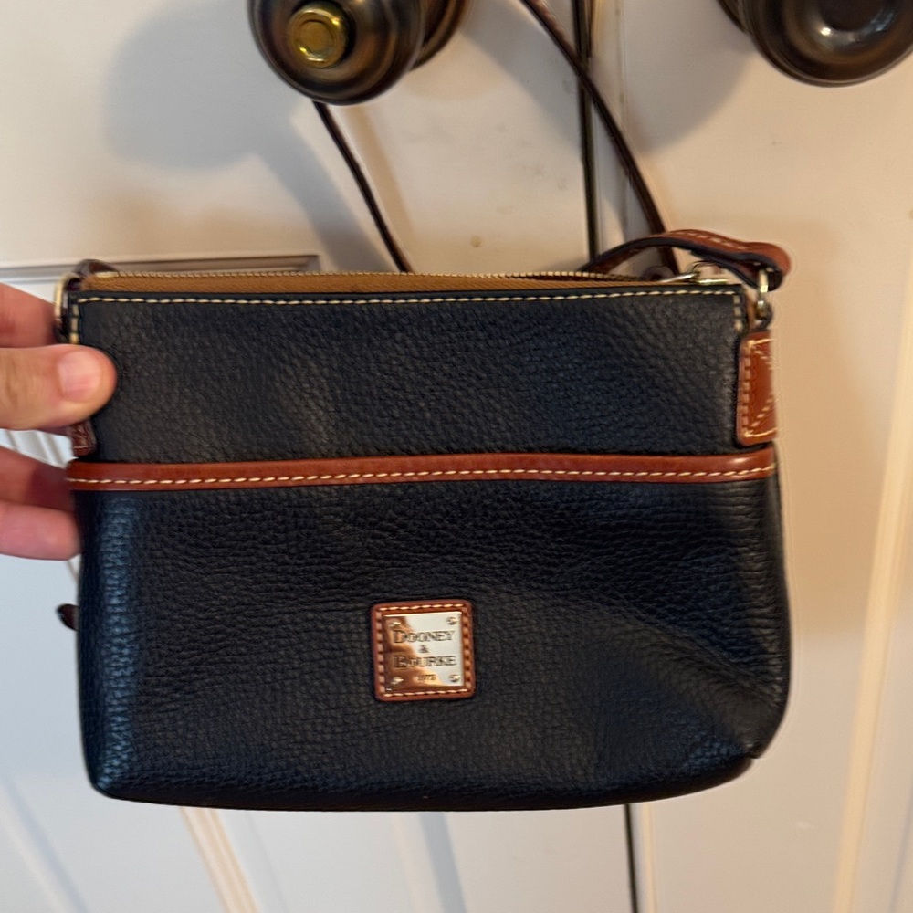 Dooney & Bourke Black and Tan Leather Bag